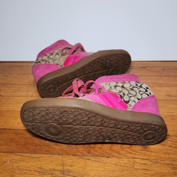 Coach Y2K Signature Logo Alara Wedge Sneakers - Picture 14 of 14